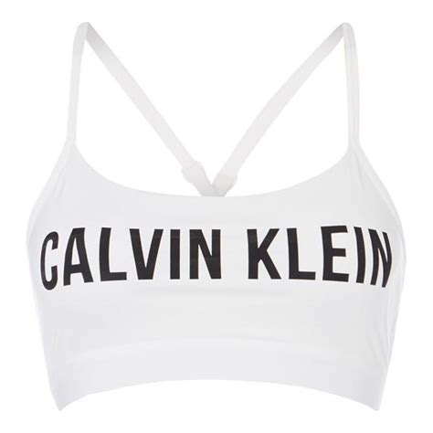 calvin klein white sports bra|Women's Activewear & Workout Sports Bras .